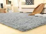 Smte Grey Shaggy Fluffy Rug carpet 150CMX200CM With Keychain