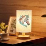 Nordic Wooden Table Lamp – Horse HTL2