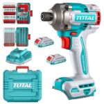 Total Tools - Cordless Impact Driver With Batteries Charger & Accessories