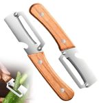 Multi-functional Vegetable Peeler For Kitchen 2026 New Stainless Steel Peeler With Wooden Handle And Bottle Opener Kitchen Tool