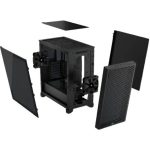 3000D Airflow Black Mid-tower PC Case 2X 3.5" 2X 2.5" Drive Bays Up To 360MM Radiator Compatible 2X 120MM Fan Incl