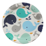 Blue Whale Party Plates 22CM Pack Of 10