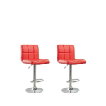 Smte Pair Of Als Leather Swivel Bar Stools Red With Keychain
