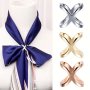 1PC Cross Scarf Ring Elegant Golden Silvery Metal Scarf Buckle Classic Hollow Out Shawl Clip Hijab Buckle Women Accessories