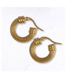 Mesh Wire Earrings - Gold Free