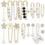 Pearl Brooch - Safety Pins For Women Clothing Accessories - 17 Piece