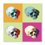 Skull 4 Times Art Print - A1