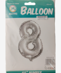 102CM Silver Balloon Number 8 - Retail Packaging No Warrantyproduct Overviewthe 102CM Silver Balloon Number 8 IZY-2131-2-NR8SIL