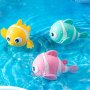 Festive Summer Fun: Baby Bath Time Fish Toys - Suitable For Ages 0-3 Made Of Safe Plastic