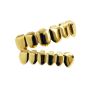 Hip Hop Rapper Clip-on Teeth Grillz In Shiny Rose Gold Plated Finish