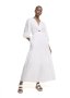 Broderie Twist Front Bubble Sleeve Maxi Dress
