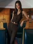 Tyla Cropped Vest - 16 Chocolate Co-ord