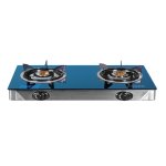 Totai 2 Burner Black Glass Tabletop Gas Stove |26 013A