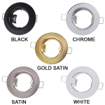 White Gold Satin Chrome Or Black Pressed Metal Downlighter 10 Pack – DL066