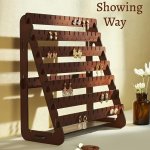 Chic Wooden Earring Display Stand - Versatile Jewelry Organizer For Home & Boutique Perfect For Hooks & Studs