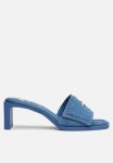 Tommy Hilfiger The Soho Leather Mule Heel - Denim