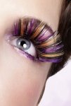 Purple Black Yellow Glitter Eyelashes