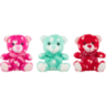 Heart Print Sitting Plush Bear 17CM Type May Vary