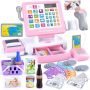Play Kids Cash Register Toy - Pretend Play Calculator Register Toys With Microphone/conveyors/play Money/scanner/credit Card/cans/drink 3+ Toddler De