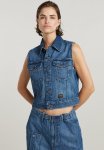 G-star Raw Shrunken Vest Wmn - Faded Cliffside Blue