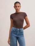 Andie Boat Neck Baby T-Shirt - XL Chocolate Marle