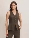 Larissa Long Waistcoat - 16 Olive Suit