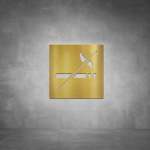 No Smoking Sign - Brushed Brass