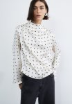 Satin Blouse - White spotted