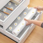 1 Roll Non-slip Kitchen Cabinet Liner - Waterproof Dustproof Shelf Drawer Mat Moisture-proof Plastic Table Pad For Cabinets Frid