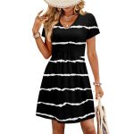 Summer Dresses For Women 2026 Empire Waisted Maternity Dress Short Sleeve V Neck Casual Dresses With Pockets