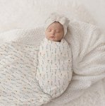 Floral Wildflower Daisy Autumn Swaddle Wrap Set Newborn Hospital Set Sa