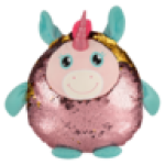 Plush Round Sequin Unicorn 32CM Type May Vary