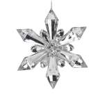 Snowflake Hanging Acrylic 11.5X1.2X11.5CM Silver Star