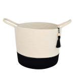 Floor Basket - Black Block - Medium Cotton