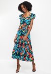 AMANDA LAIRD CHERRY Cubhu Dress - Black Red Blue & Green Floral