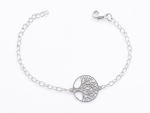 Tree Of Life Adjustable Sterling Silver Bracelet
