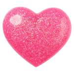 Pink 3D Glitter Heart Jibbitz