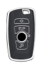 Premium Tpu Car Key Cover Black&silver Compatible With Bmw F Series