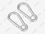 Snap Hook With Eyelet 8X80MM - Stainless Steel Pack Of Two