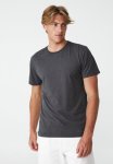 Cotton On Organic Crew T-Shirt - Charcoal Marle