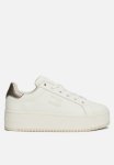 Tommy Hilfiger Flatform Leather Sneaker - Ivory gray Gold
