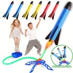 1 Set Foot Pump Launcher Air Rocket Toy Outdoor Sports Catapults Launch Rocket Toy
