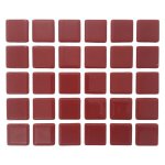 Crystal Glass Mosaic Tile Solid Red 15CM X 15CM