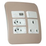USB Wall Socket - Champagne - Buy Online At 7 Triple 7