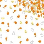 120PCS Spritz Bachelorette Confetti Citrus Cocktail Bridal Shower Table Confetti Orange&gold Glitter Orange Citrus Cocktail Tabl