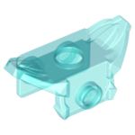 Parts Minifigure Armor Shoulder Pads With Front Stud And 2 Back Studs 11097 - Trans-light Blue