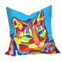 Blue Flora Cat Luxury Scatter By Picatso Large