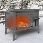 Waleaf Outdoor Cat House Weatherproof Feral Cat House With Insulated All-round Foam Wooden Cat Shelter For Multiple Cats In Wint