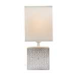 Maderia Ceramic Table Lamp White Black - Black