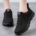 Women's Breathable Mesh Sneakers Casual Lace Up Outdoor Shoes Comfortable Low Top Shoes